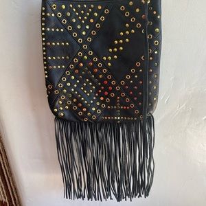 Rebecca Minkoff black leather Jenna crossbody bag